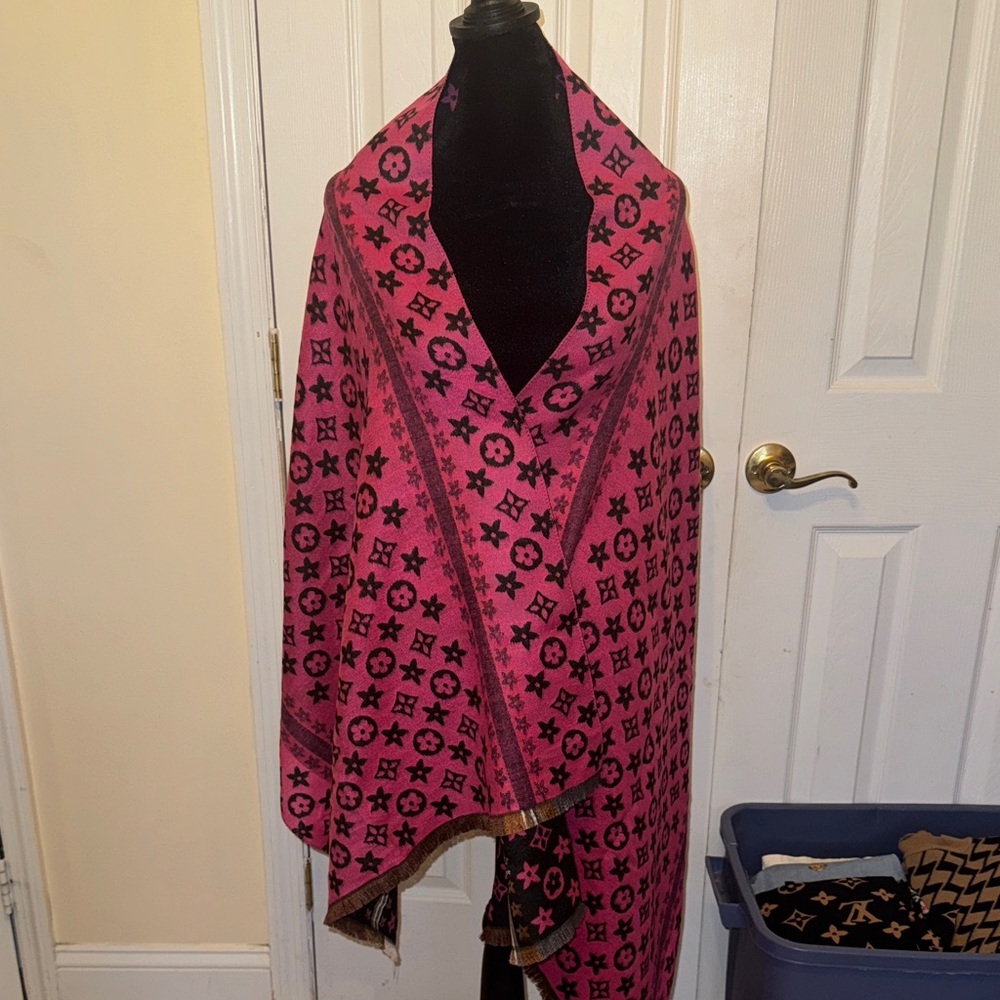 Pink Patterned Shawl